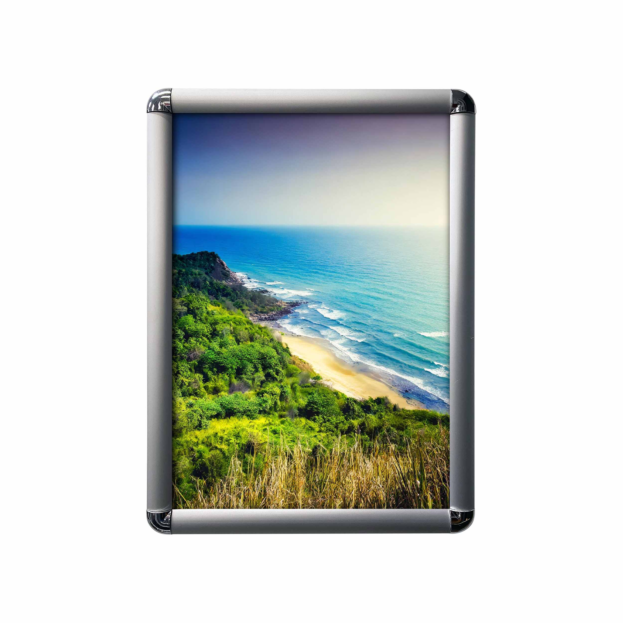 Round Snap Frame Aluminium A4