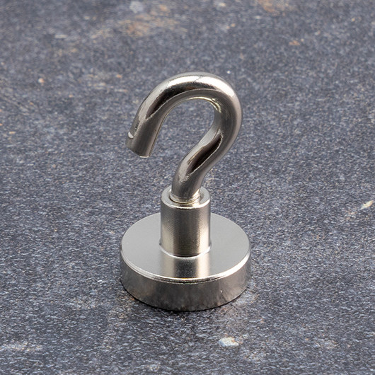 Neodymium Pot Magnets Hook 16mm. Pack of 10.
