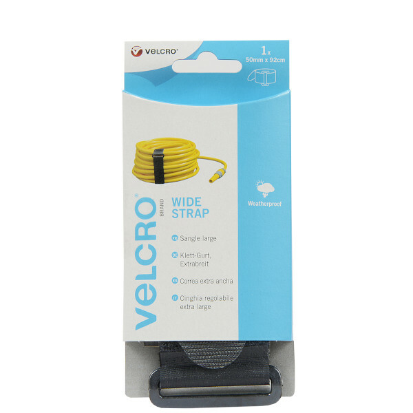 VELCRO® Brand Wide Strap. Black. EC60329.