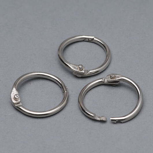 19mm Metal Binding Rings. Pack of 100.