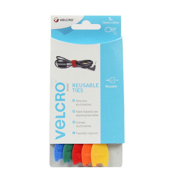 VELCRO® Brand Reusable Cable Ties Multicolor. EC60250.